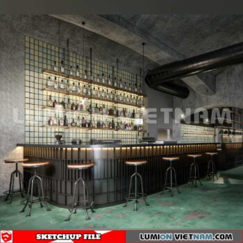 231114. Bar Sketchup 3D Interior Models