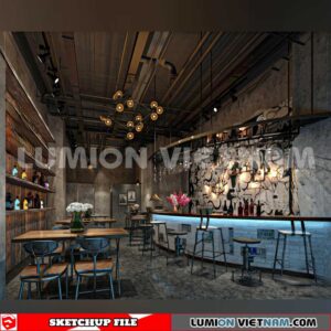 231114. Bar Sketchup 3D Interior Models