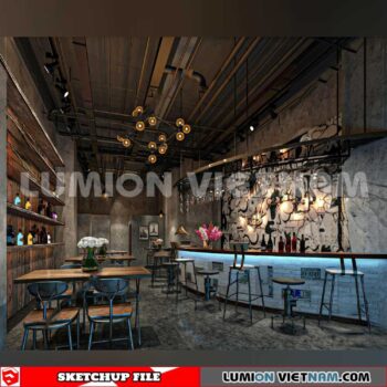 231114. Bar Sketchup 3D Interior Models