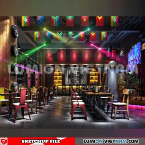 231114. Bar Sketchup 3D Interior Models