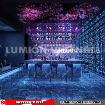 231114. Bar Sketchup 3D Interior Models