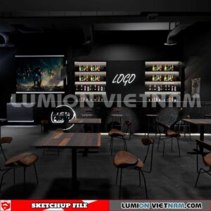 231114. Bar Sketchup 3D Interior Models