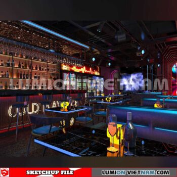 231114. Bar Sketchup 3D Interior Models