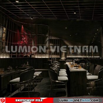 231114. Bar Sketchup 3D Interior Models