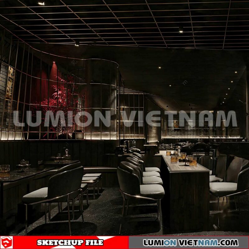 231114. Bar Sketchup 3D Interior Models