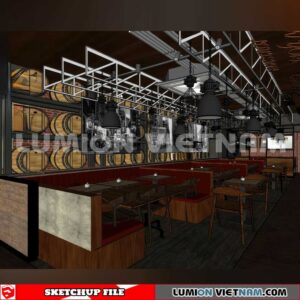 231114. Bar Sketchup 3D Interior Models