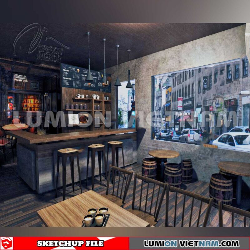 231114. Bar Sketchup 3D Interior Models