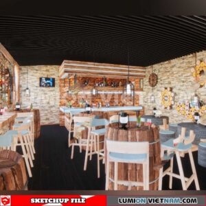 231114. Bar Sketchup 3D Interior Models
