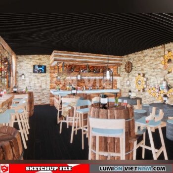 231114. Bar Sketchup 3D Interior Models