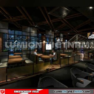 231114. Bar Sketchup 3D Interior Models