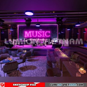 231114. Bar Sketchup 3D Interior Models