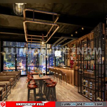 231114. Bar Sketchup 3D Interior Models
