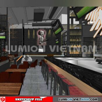 231114. Bar Sketchup 3D Interior Models