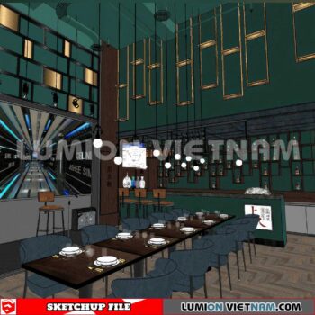 231114. Bar Sketchup 3D Interior Models
