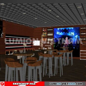 231114. Bar Sketchup 3D Interior Models