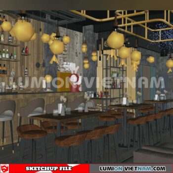 231114. Bar Sketchup 3D Interior Models