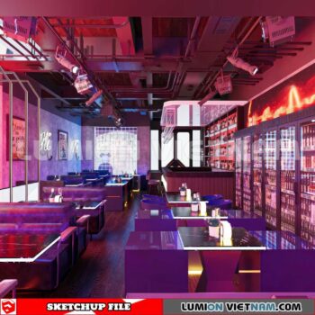 231114. Bar Sketchup 3D Interior Models