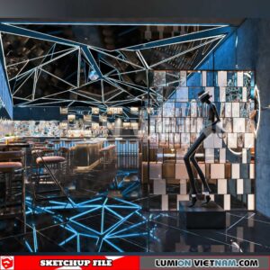 231114. Bar Sketchup 3D Interior Models