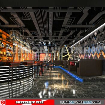 231114. Bar Sketchup 3D Interior Models