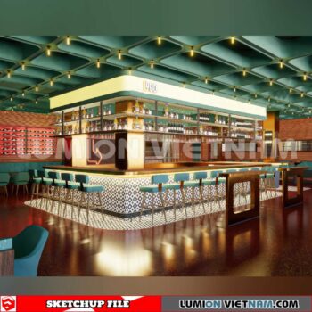 231114. Bar Sketchup 3D Interior Models