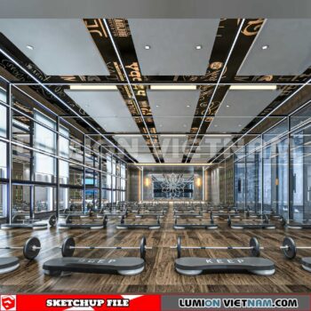 231123. Fitness CenterSketchup 3D Interior Models