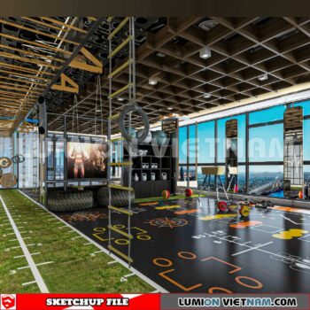 231123. Fitness CenterSketchup 3D Interior Models