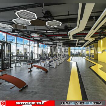 231123. Fitness CenterSketchup 3D Interior Models