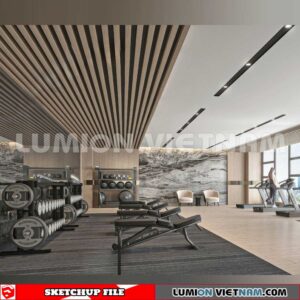 231123. Fitness CenterSketchup 3D Interior Models