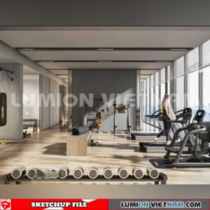 231123. Fitness CenterSketchup 3D Interior Models