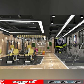 231123. Fitness CenterSketchup 3D Interior Models