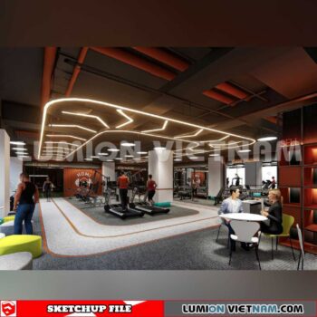 231123. Fitness CenterSketchup 3D Interior Models