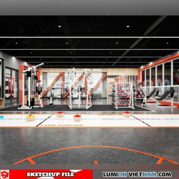 231123. Fitness CenterSketchup 3D Interior Models