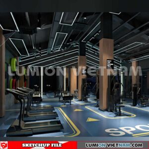 231123. Fitness CenterSketchup 3D Interior Models