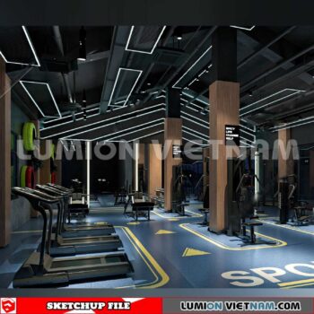 231123. Fitness CenterSketchup 3D Interior Models