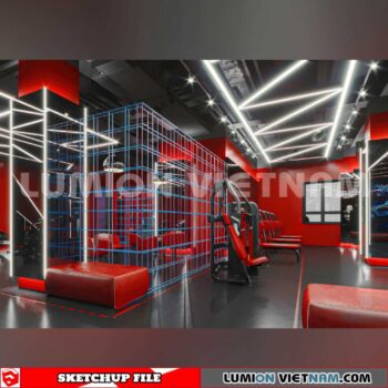 231123. Fitness CenterSketchup 3D Interior Models