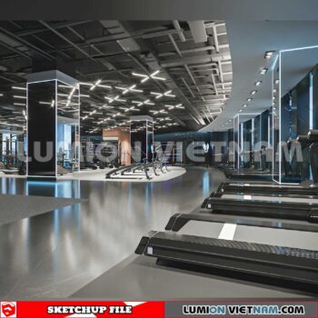 231123. Fitness CenterSketchup 3D Interior Models