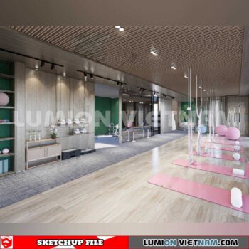 231123. Fitness CenterSketchup 3D Interior Models