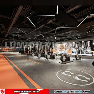 231123. Fitness CenterSketchup 3D Interior Models