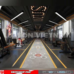 231123. Fitness CenterSketchup 3D Interior Models