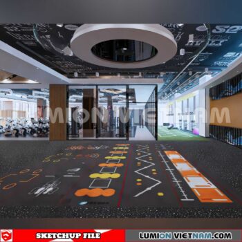 231123. Fitness CenterSketchup 3D Interior Models
