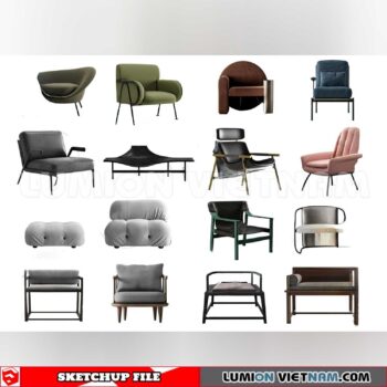 23120. Sofa Sketchup 3D Models