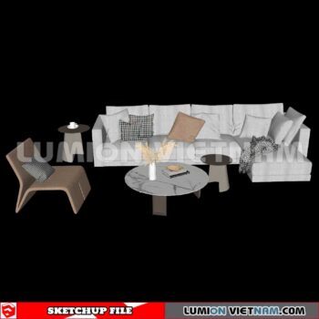 23120. Sofa Sketchup 3D Models