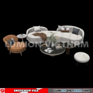 23120. Sofa Sketchup 3D Models