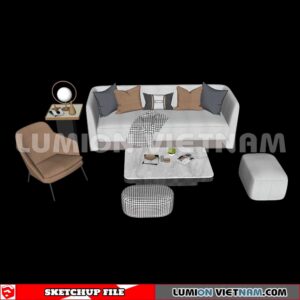 23120. Sofa Sketchup 3D Models