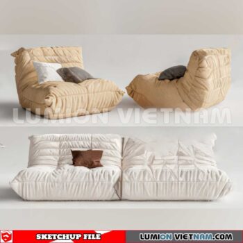 23120. Sofa Sketchup 3D Models