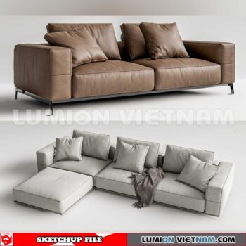 23120. Sofa Sketchup 3D Models