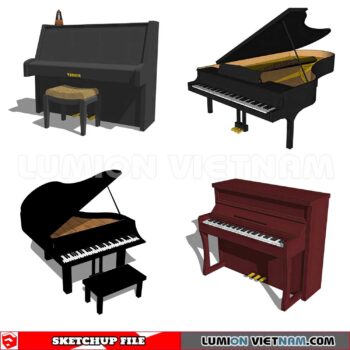231202. Piano Sketchup 3D Models