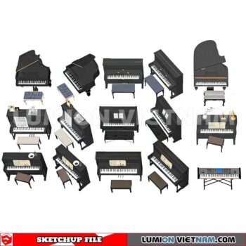 231202. Piano Sketchup 3D Models