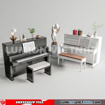 231202. Piano Sketchup 3D Models