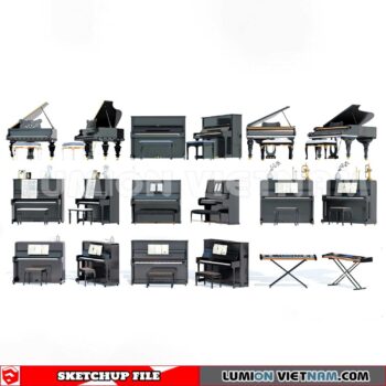 231202. Piano Sketchup 3D Models